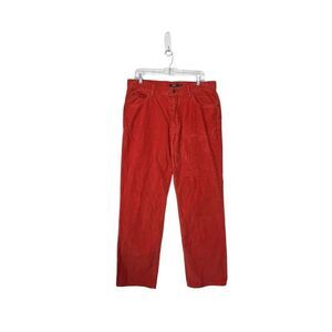 J Crew Mens Corduroy Pants 34x32 burnt orange relaxed fit